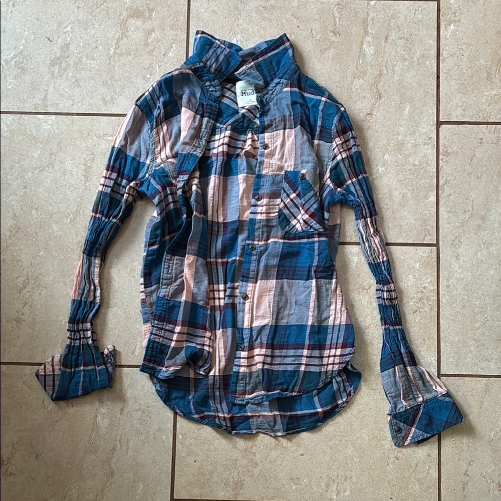 Mudd Multicolor Plaid Button Down Shirt